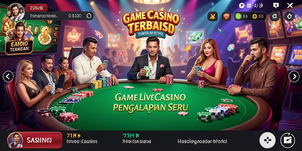Screenshot gameplay Live Casino yang menarik dan seru.