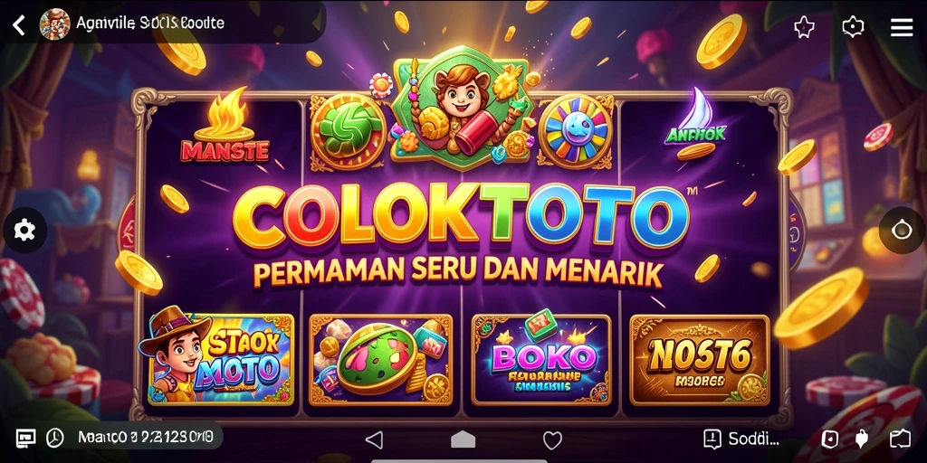 Tampilan seru gameplay COLOKTOTO dengan fitur slot yang menarik.