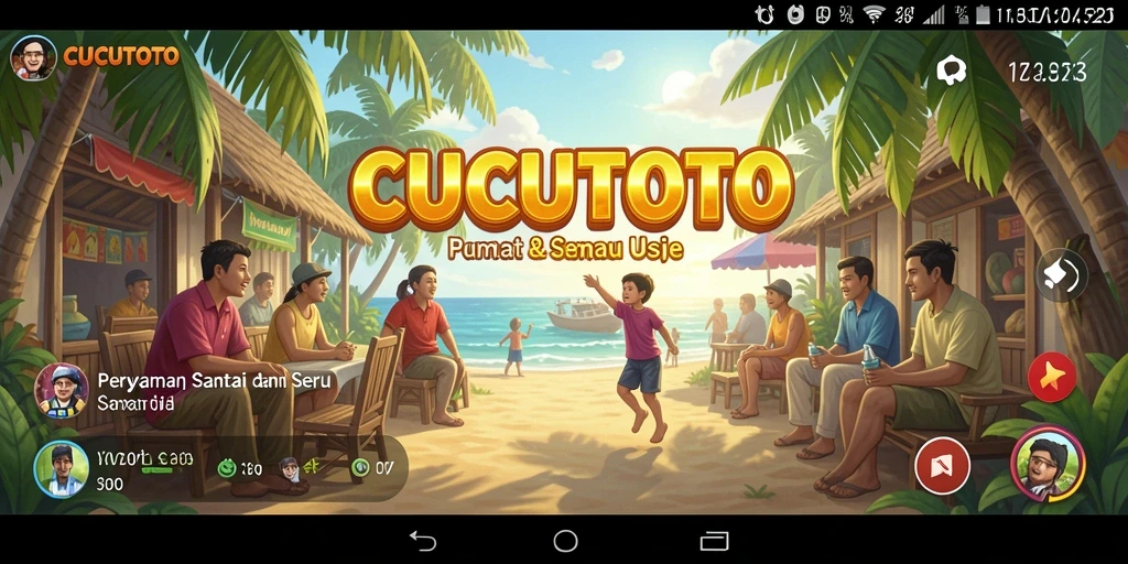 Tampilan gameplay utama CUCUTOTO yang menyenangkan dan interaktif.