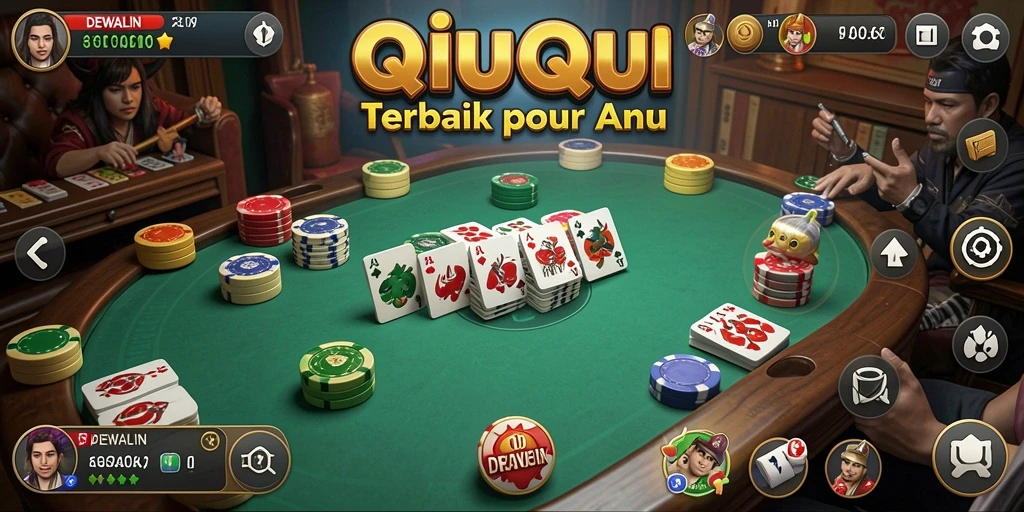 Tampilan gameplay seru dari DEWALIN, permainan QiuQiu yang menarik.