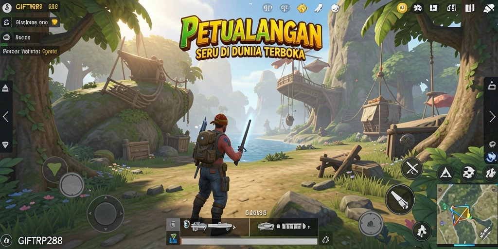 Tampilan gameplay menakjubkan dalam dunia terbuka yang dinamis.