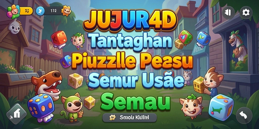 Tampilan gameplay JUJUR4D yang penuh warna dan menantang.