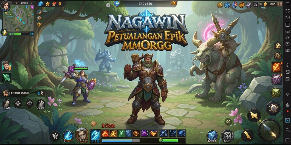 Tampilan gameplay seru di NAGAWIN dengan petualangan seru.