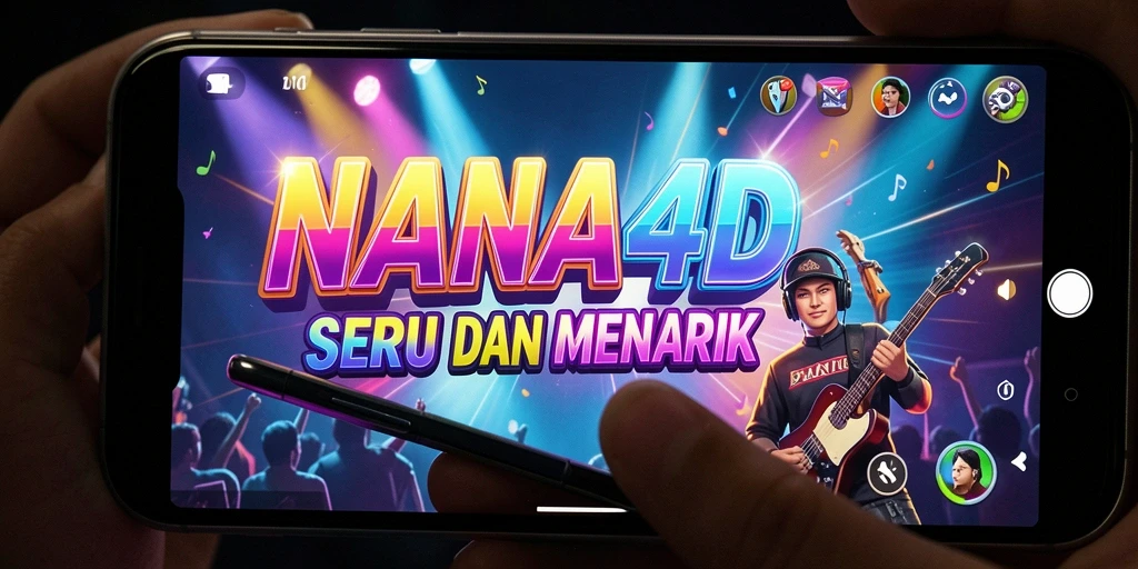 Tampilan gameplay NANA4D dengan antarmuka yang menarik.