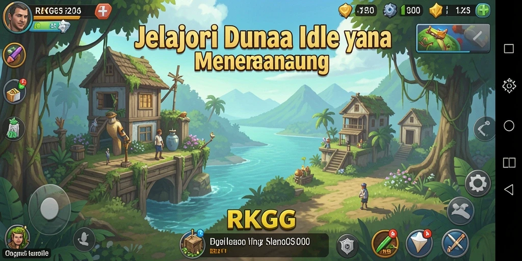 Tampilan gameplay RKGG yang menenangkan dalam genre Idle.