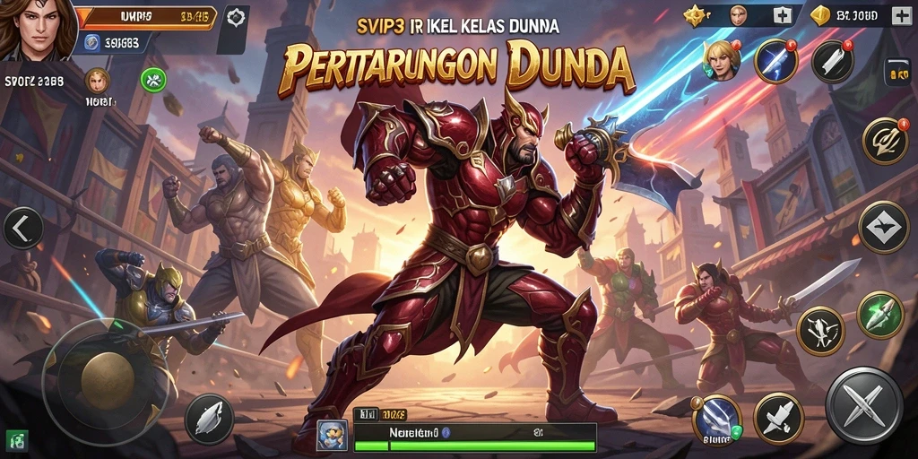 Tampilan mendebarkan dari gameplay pertarungan dalam SVIP3.