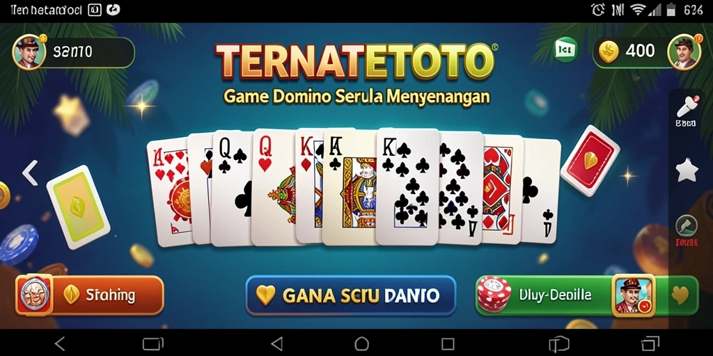 Screenshot gameplay TERNATETOTO yang seru dalam bermain Domino.