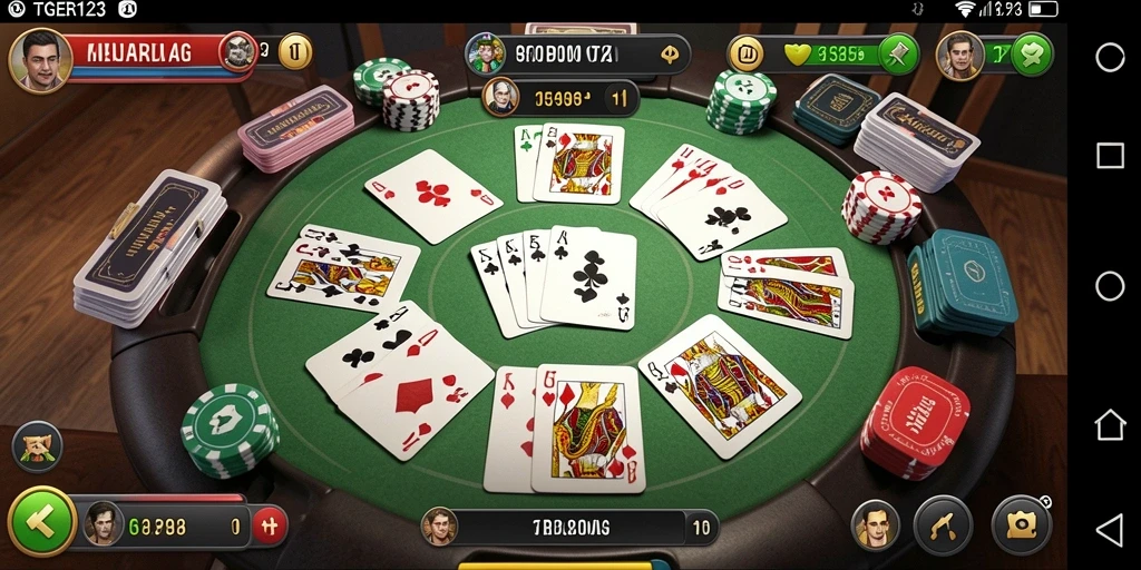 Screenshot gameplay TGER123 menunjukkan momen seru saat bermain Gaple.