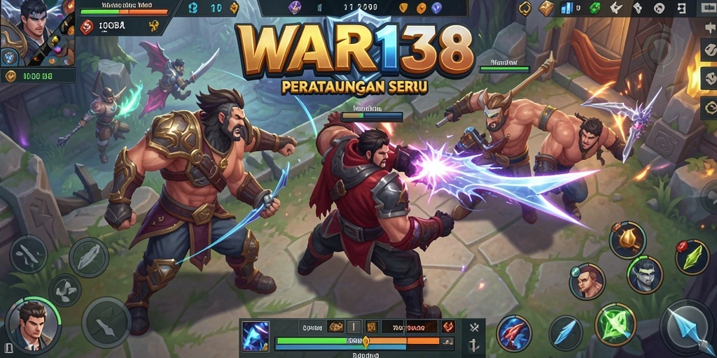 Tampilan aksi mendebarkan dalam gameplay MOBA WAR138.