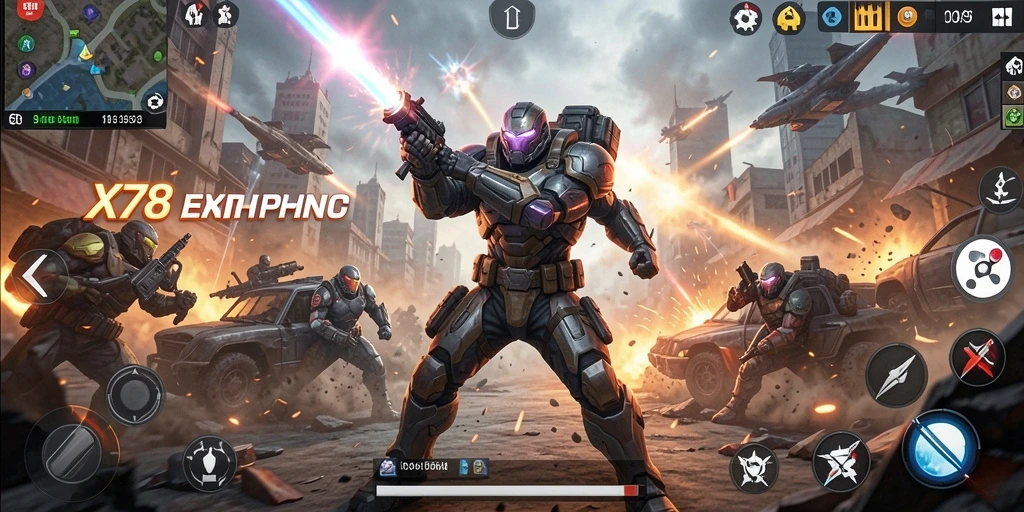Tampilan gameplay X78 yang menegangkan dan penuh aksi.